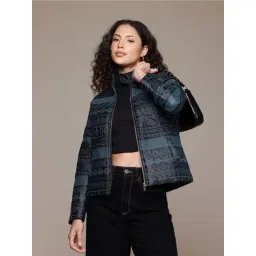 Label Ritu Kumar Black & Blue Asher Puffer Jacket-picture-20