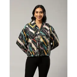 Label Ritu Kumar Black Printed Jacket-image-27