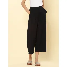 Label Ritu Kumar Black Regular Fit Pants-picture-40