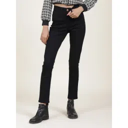 Label Ritu Kumar Black Slim Fit Lightly Washed Jeans-picture-13