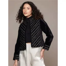 Label Ritu Kumar Black Vera Jacket-picture-40