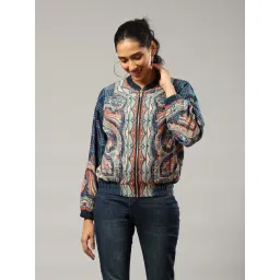 Label Ritu Kumar Blue Printed Jacket-picture-34