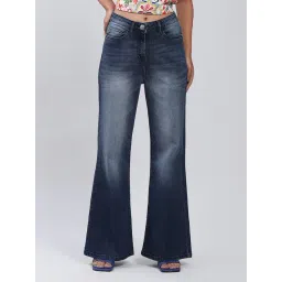Label Ritu Kumar Blue Relaxed Fit Mid Rise Jeans-picture-19