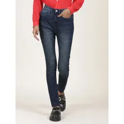 Label Ritu Kumar Blue Slim Fit Lightly Washed Jeans-picture-30