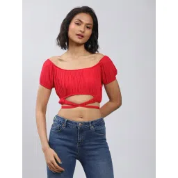 Label Ritu Kumar Dark Pink Crop Top-picture-44