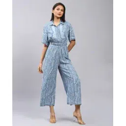 label ritu kumar Floral Print Denim Jumpsuit-picture-15