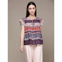 Label Ritu Kumar Multicolor Geometric Print Top-picture-41