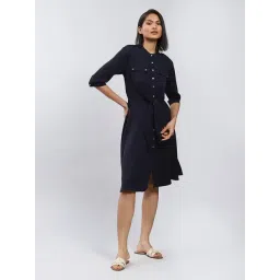 Label Ritu Kumar Navy Shirt Dress-picture-12