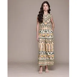 label ritu kumar Printed Round-Neck Jumpsuit with Insert Pocket-picture-15