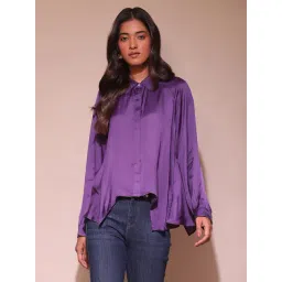 Label Ritu Kumar Purple Relaxed Fit Shirt-picture-13