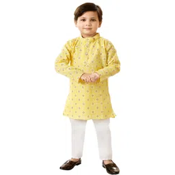 LABELZERO Kids Printed Regular Kurta with Pyjamas-picture-47