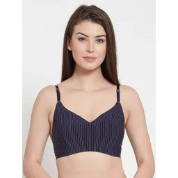 Laceandme Black Printed Non-Wired Lightly Padded Everyday Bra 3002-picture-16