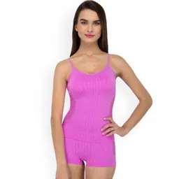 Laceandme Women Pink Solid Shapewear Set 4237-picture-26