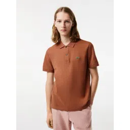 Lacoste Brown Cotton Slim Fit Polo T-Shirt-picture-45