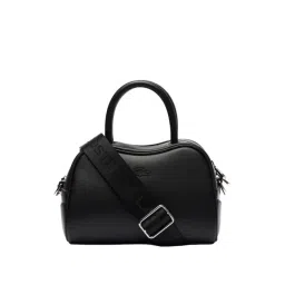 Lacoste Core Black Leather Solid Handbag-picture-12