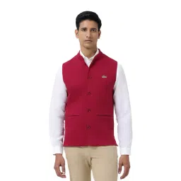 Lacoste Maroon Slim Fit Jacket-picture-12