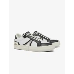 Lacoste Men Colourblocked Round Toe Lace Ups Leather Sneakers-picture-17