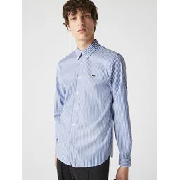 Lacoste Men Modern Striped Casual Cotton Shirt-picture-12