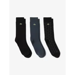 Lacoste Men Pack Of 3 Cotton Calf Length Socks-picture-38