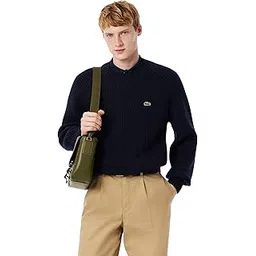 lacoste Men's Wool Modern Sweaters (AH3142166_Blue-166_L)-picture-42