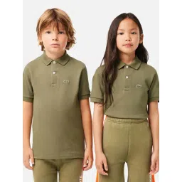 Lacoste Unisex Green Cotton Solid Polos & T-shirts-picture-28