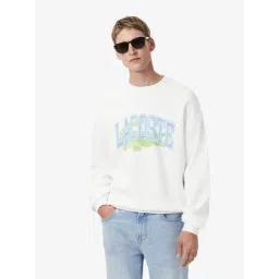 Lacoste White Loose Fit Printed Sweatshirt-picture-43