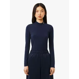 Lacoste Women High Neck Slim Fit T-shirt-picture-11