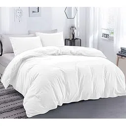 Lacoza Flat White Cotton bedsheet for kingbed-Size (100 * 108) inches (Cotton, White, Flat, King-Bed-Size) Hotel/Home/Hostel/PG (King)-picture-12