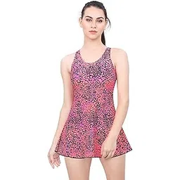 lactra Padded One Piece U-Back Swim Dress/All Over Printed with Boyleg/Swim Suit for Women and Girls-picture-52