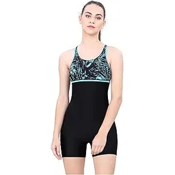 lactra Women's Swimming Costume | Racer-Back Leg Suit | Padded (LA_LS_297_Multi)-picture-22