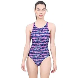 lactra Women's V-Racerback One-Piece Swimsuit | Ideal for Training & Water Fitness | Comfortable & Shape-Retaining | UPF 50+-picture-30