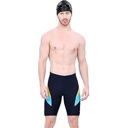 Men's Regular Swim, Racing Turn Jammer Contrast Panel with Inner Pocket-image-0