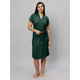 LacyLook Half Sleeved Quick-Dry Bath Robe-picture-14
