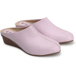 ladies hub Women Formal Half Cut Back Open Slip on Winter Mules Shoes Wedges Sandal-picture-14