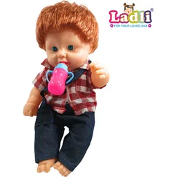ladli Cute Soft Body Toy for Kids check dress and kids wallet Golu Baba Toy for Kids_D-picture-23
