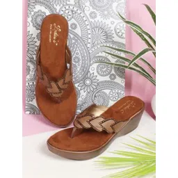 LADOO'S Leather Wedge Sandals image 1