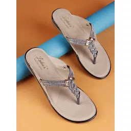 LADOO'S Women Embellished T-Strap Flats-picture-18
