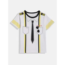 LAdore Boys White & Black Graphic Printed Pure Cotton T-shirt-picture-23