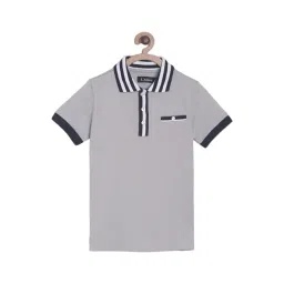 Ladore Kids Grey Cotton Polo T-Shirt-picture-47