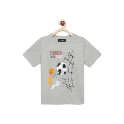 Ladore Kids Grey Printed T-Shirt-picture-13