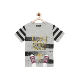 Ladore Kids Grey Printed T-Shirt-picture-19