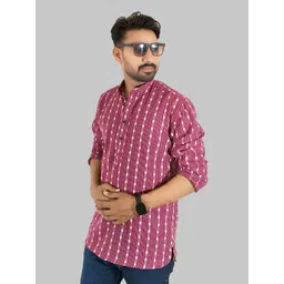 LADSLOOM Men Geometric Thread Work Pathani Kurta-picture-40