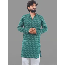 LADSLOOM Men Green Kurtas-picture-41