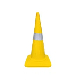 Ladwa Reflective Strip PVC 750 mm Traffic Cone Yellow (Pack of 2)-picture-24
