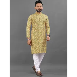 LADY BERRY Men Geometric Embroidered Sequinned Grandeur & Majestic Artwork Kurta-picture-24