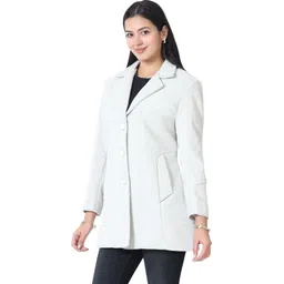 lady leaf Suede Self Design Coat For Women-picture-27