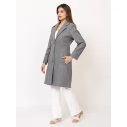 lady leaf Suede Solid Coat For Women-picture-20