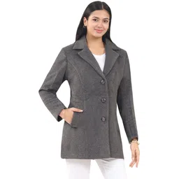 lady leaf Suede Solid Coat For Women-picture-21