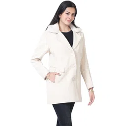 lady leaf Suede Solid Coat For Women-picture-12