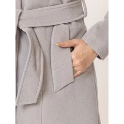 lady leaf Suede Solid Coat For Women image 3